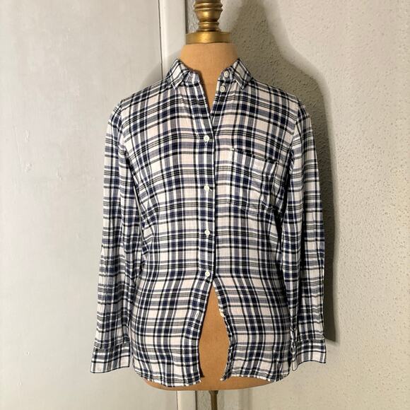 Madewell Tops - Madewell Slim Ex-Boyfriend Plaid Button Down Shirt XS Academia Classic Preppy